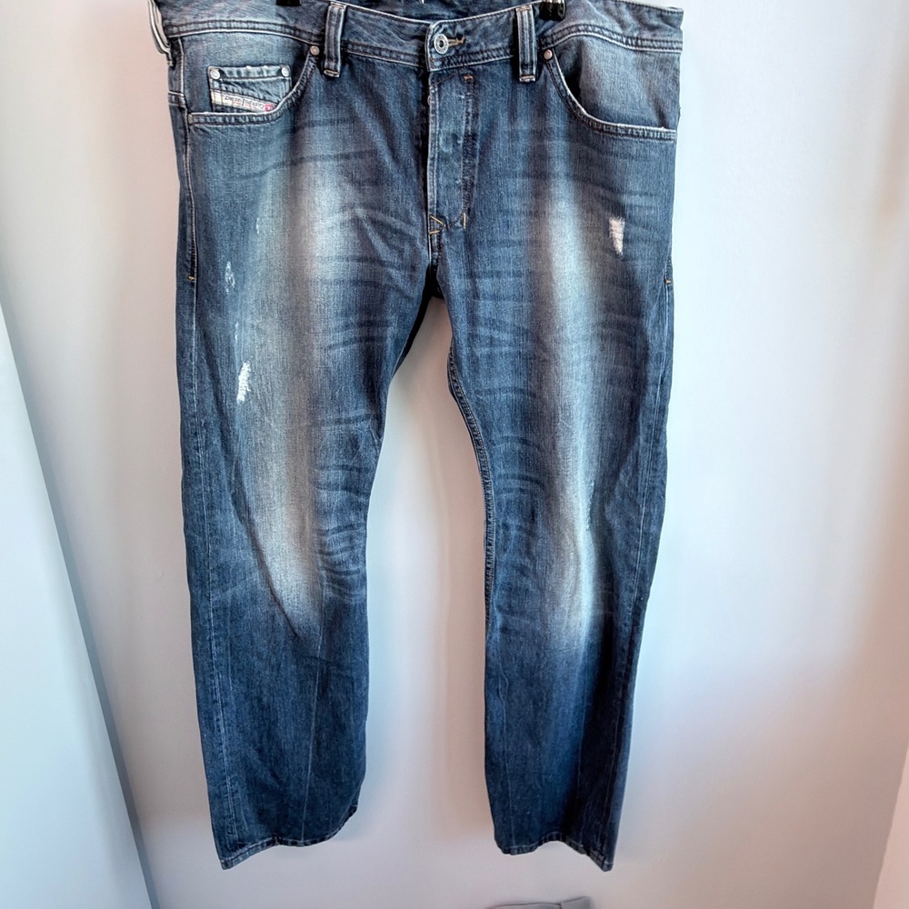 Diesel Safado Jeans Mens 38x30 Blue Excellent Slim Straight Distressed ORBE4